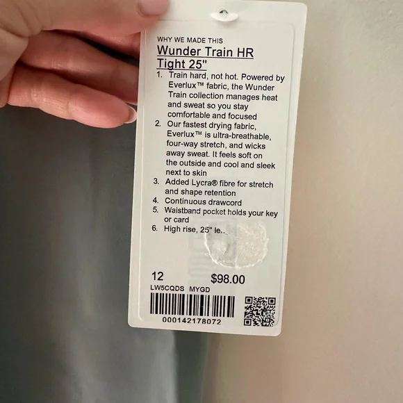 NWT Lululemon Wunder Train High-Rise Tight with Pockets 25" Size 12 - Picture 3 of 6